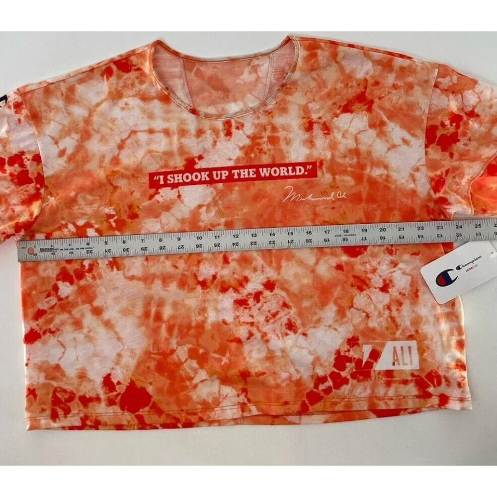 NWT Women’s Champion I Shook Up the World Muhammad Ali Shirt Workout Cropped XL - Picture 12 of 12